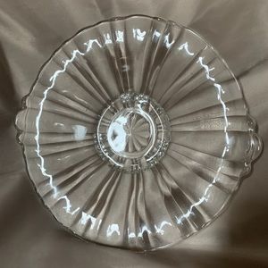 Vintage Clear/ Transparent Glass Dish/ Plate